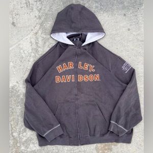 Vintage Harley Davidson Zip Up Hoodie